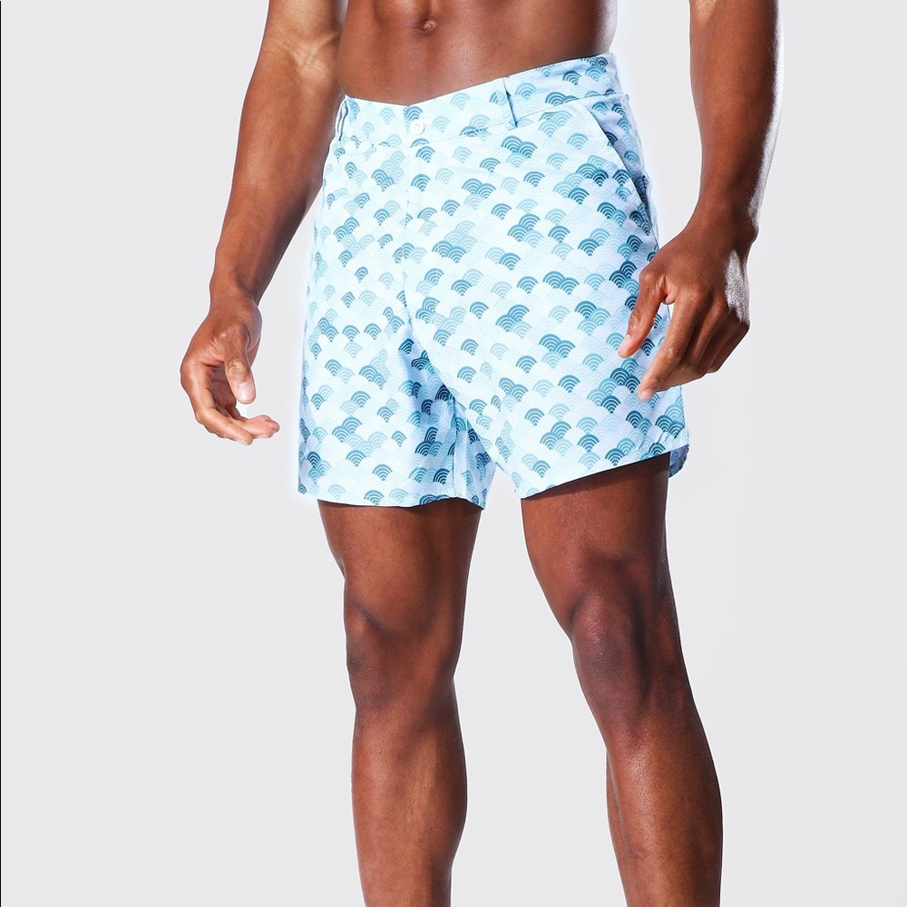 Boohoo Man Blue Swim Trunks